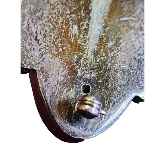 Vintage Sajen 925 Sterling Abalone Shell Crowned Goddess Pendant Brooch (A2118) - Picture 4 of 5